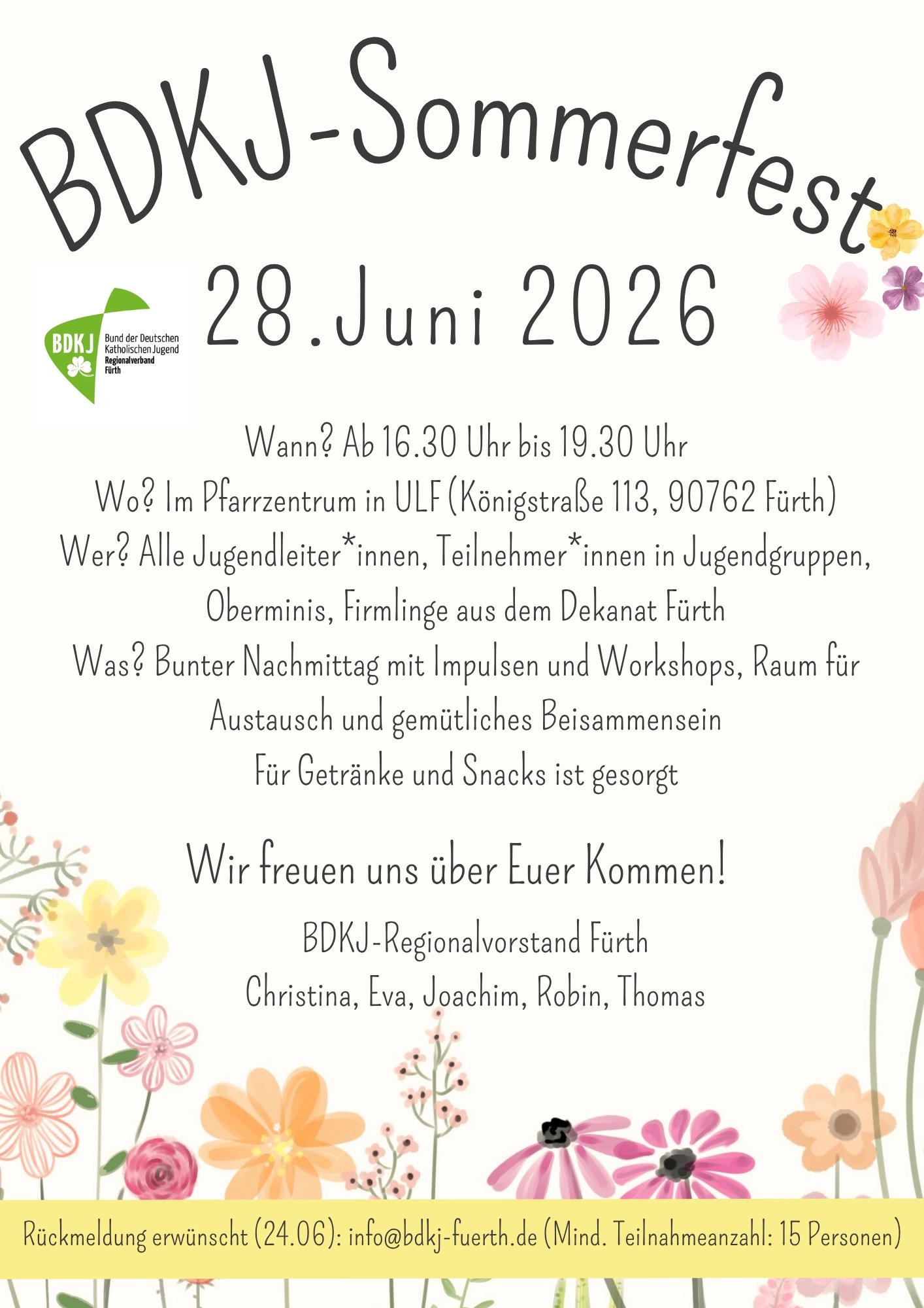 Einladung Sommerfest BDKJ 2026