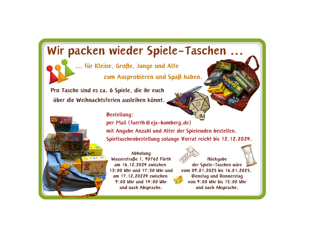 Spieletaschen - Flyer - mit großem Rand