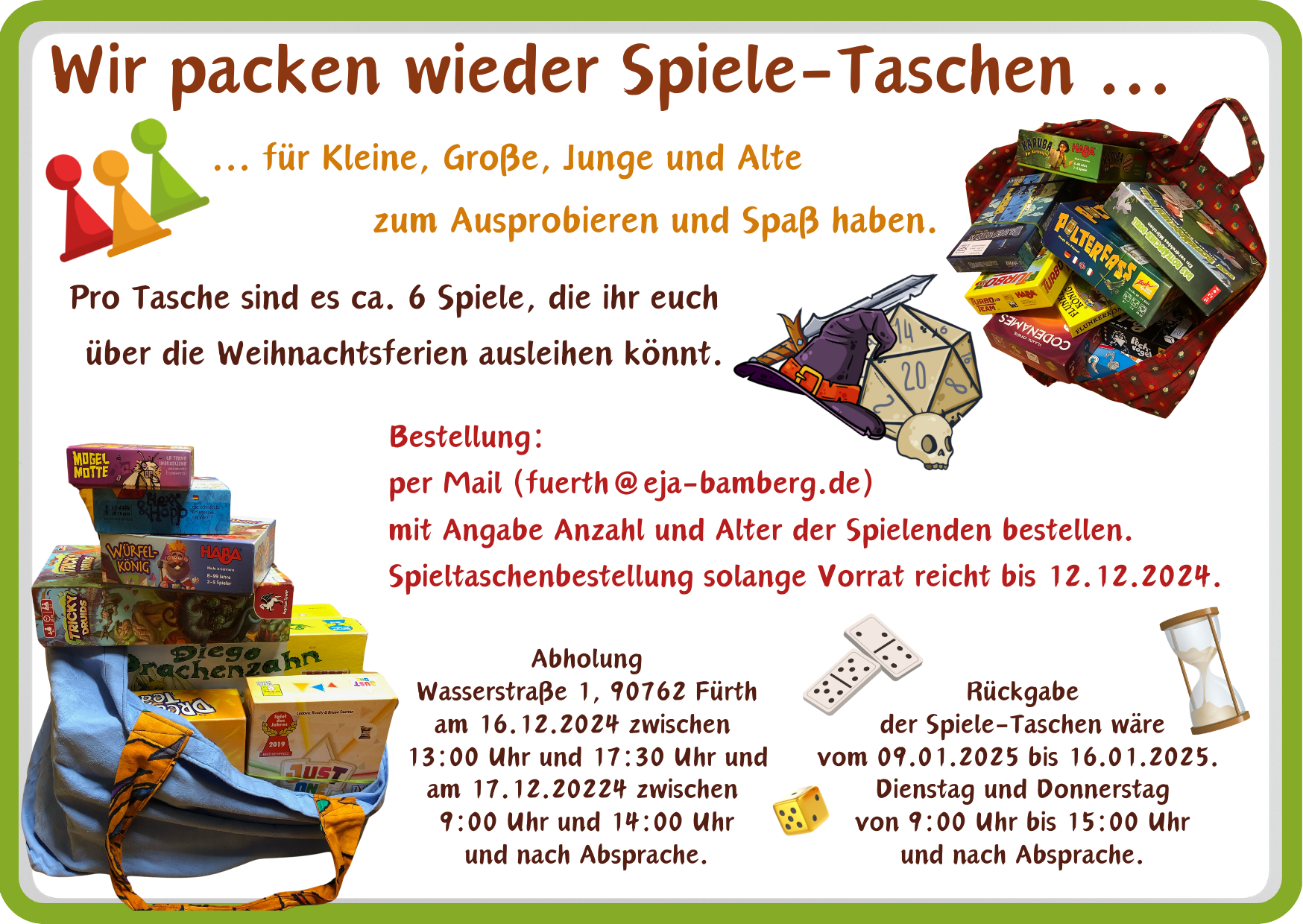 Spieletaschen - Flyer